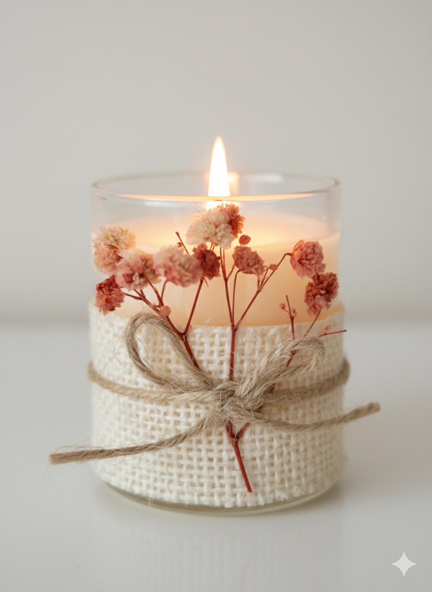 LUXURY Rose Soy Wax Candle
